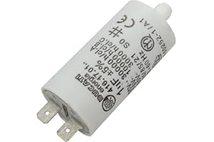 Lumonic condensatore di avviamento 416.17.01 A [incl. spina 6,3x0,8mm] | condensatore motore 1µF 450V 28x55mm I condensatore in custodia di plastica i