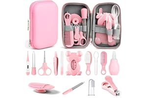 Flintronic 20 in 1 Baby Healthcare and Grooming Kit, Newborn Baby Care Accessories with Hair Brush, Comb, Nail Clippers, Thermometer, for Newborn Girls Boys
