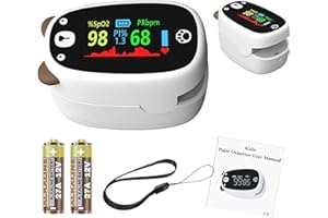 TP TRADEPROVIDER TradeProvider® Kids Pulse Oximeter with x2 27A battery (Included) NHS SpO2 Pediatric Oxymeter Heart Rate Approved Oxygen Saturation Monitor Detector UK Paediatric Model