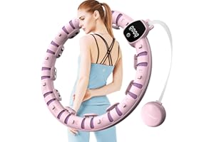 Cerceau Hula Hoop, Smart Hula Hoop de Fitness 2 en 1 avec Réglable Amovibles pour Débutants, Adultes, Enfants, Perte Poids, Fitness, Massage, Sport