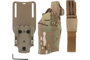 Gunyoo G17 Holster Drop Leg Plattform Kompatibel mit X300/X300U Lichter Schnellspanner Holster QLS Quick Mount Adapter Taktische Drop Leg Holster Militär Jagd Airsoft Zubehör