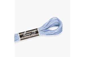 Paquete de 12 hilos de bordado Luca-S, 100% algodón Giza, algodón trenzado certificado Oeko TEX - 144 / DMC 157 / Anchor 120