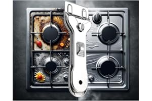 VELLICHOR EUROPE Metal Oven Scraper Tool - Clean Your Hob/Glass or Ceramic/Enamel Cooker Stove or worktop Surface | Heavy Duty Kitchen Cleaning Tool | Can Also be Used on Windows or for Paint Removal