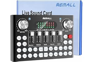 Microfono PC Streaming con Mesa de Mezclas Kit de DJ Paquete de Equipo de Podcast, focombance Microfono Condensador USB Interfaz de Audio Tarjeta de Sonido, con Soporte de Micrófono Karaoke Podcast