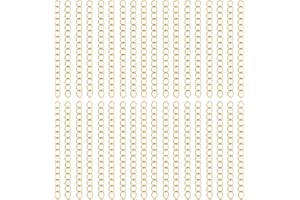 Beebeecraft 1 caja que contiene 100 alargadores de collar chapados en oro de 18 quilates de acero inoxidable cadena de pulsera con eslabones dorados alargadores de joyas para la fabricación de DIY