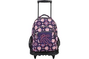 TOTTO Mochilas Escolares con Ruedas, Mochilas Grandes Infantiles Estampados - Mochilas