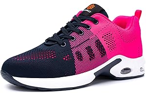 DYKHMILY Sicherheitsschuhe Herren Damen Leicht Arbeitsschuhe Luftkissen Stahlkappenschuhe Atmungsaktiv Sportlich Schutzschuhe