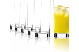 Stölzle Lausitz Saftgläser New York Bar 6er-Set 380 ml – Elegante Allroundgläser für Saft, Wasser & Cocktails – Wassergläser aus bleifreiem Kristallglas – Spülmaschinen- & stoßfest, made in Germany