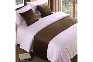 TTIILOE Bed Runners Queen Bed Soft Velvet Decor Bedding Cover Brown Luxury Bedspread Bed Runners for Foot of Bed Bed Scarf Bed End Towel for Hotel Bedroom Wedding Room, 260x50cm