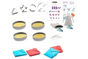 Calmado The Game Games Set with Marbles, Ddakji Red/Blue, Invitation Cards, Dalgona Set with Biscuit Cutters, Squid, Container & Needle Includes Instructions / Recipe for Games & Dalgona Cookies