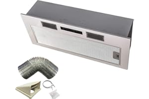 SIA 70cm Under Cupboard Canopy Built In Cooker Hood Extractor Fan + 3m Ducting