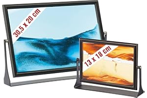 ‎INFACTORY infactory Sandbild Bilderrahmen: 2er-Set Sandbilder Eldorado und Blue Ocean (Sand-Bilder, Bilderrahmen Sand Wasser, hochwertige)