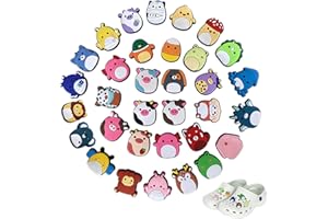 INBOLM 33Piece Fun Cute Shoe Charms for Croc Charms Diy Accessories Shoes Buckle Decorative Accessories Perfect for Beach Bags Birthday Party Favor Gifts Ideal Accessories for Kids, Girls and Adults