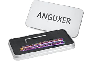 Anguxer Balisong, coltello a farfalla, lama in acciaio pieno non affilata 100% sicuro, per allenamento