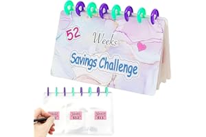 UNIGUARDIAN Umschläge, Geldspar-Herausforderung, 52 Wochen, Budgetplaner, Budget-Planer, Budgetbuch mit Geldumschlägen, Spar-Herausforderung, Budgetbuch-Planer, Geldbinder zum Sparen (A)