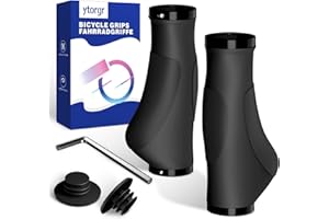 ytorgr Puños de bicicleta antideslizantes y ergonómicos, diseño ergonómico, manillar de bicicleta, manillar de MTB, agarre antideslizante de goma I Puños para bicicleta eléctrica de 22,2 mm, bicicleta