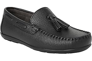 SIRRI Mocassins à Pampilles en Simili Cuir pour garçons – Mocassins Plats Classiques pour Mariage, Communion et Tenue décontractée