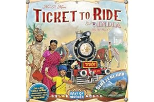 Days of Wonder, Ticket to Ride India Board Game EXPANSION, Ages 8+, For 2 to 5 players, Average Playtime 30-60 Minutes