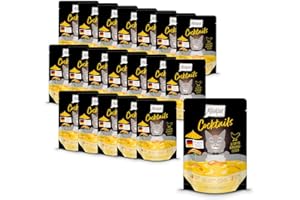 MjAMjAM - Deliciosa Bebida para Gatos - Cocktails – Carne de Pollo desmigada, Paquete de 20 (20x40), sin Cereales
