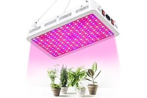 LED Grow Light 2000W, NAILGIRLS Grow Light Dual Switch Veg/Bloom Daisy Chain Plant Grow Heat Lamp with Temperature Hygrometer for Indoor Plants Germination,Seedling,Flowering,Fruiting