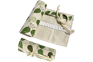 DOITEM Estuche enrollable de lona con espacio para 72 lápices, bolsa de almacenamiento para artistas, escuela y oficina