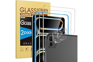 SPARIN Tempered Glass Protective Glass for iPad Pro 11 Inch M5/M4 (2025/2024) with Frame Installation Aid, Pack of 2 + 2 Screen Protectors for iPad Pro 11