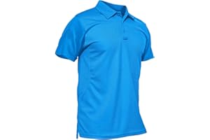 KEFITEVD Polos Transpirables para Hombre al Aire Libre Manga Corta Secado Rápido Camisetas de Camping