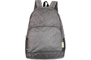 ECO CHIC Lightweight Foldable Water Resistant Backpack Rucksack Folds into Pouch for Storage