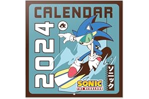 Grupo Erik Calendario 2024 pared Sonic - Calendario pared 2024 - Planificador mensual 30x30 cm | Calendario Sonic 2024