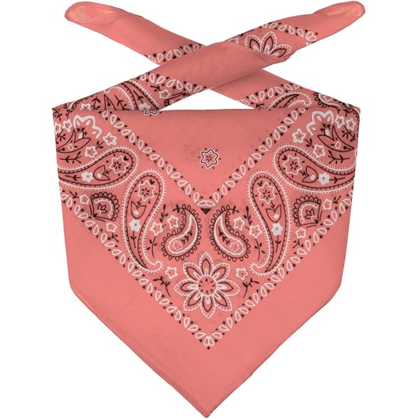 Bandana / Foulard ATM En Coton 100% - Rose, Unisexe, Pour Sport, Musique, Déguisement, Look Streetwear