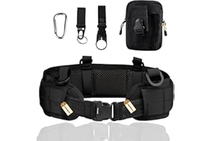Lsgoodcare Taktische Kampfgürtel Sets, Molle Gürtel mit Schnalle für Schießen Jagd Wild Verteidigung Gürtel Outdoor-Sport-Gürtel schwarz