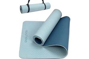 ‎BEAUTYOVO Yogamatte Rutschfest mit Tragegurt, 6| 8mm Dicke Yoga Matte, Pro Sportmatte Fitnessmatte Rutschfest, TPE| PVC Gymnastikmatte für Zuhause und Draußen, Trainingsmatte für Workout