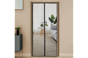 BIOGYN Zanzariera Magnetica 95x215CM Per Porte e Porte Finestre, Anti-zanzara, Rete Resistente, Superfine, Trasparente, Facile da Installare, Senza Forare, Chiusura Magnetica, Completo di Gancio (95x215CM)