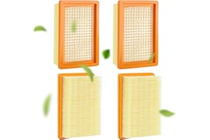 Zikenis 4 Pièces Kit Filtre Aspirateur Karcher,filtre Remplacement,Filtres plissés plats,Filtre Karcher pour Kärcher WD4 WD5 WD6 MV4 MV5 MV6
