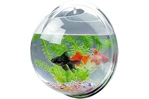 Candora™ Creative Acrylic Hanging Wall Mount Fish Tank Bowl Vase Aquarium Plant Pot Bowl Bubble Aquarium Decor