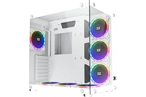 Boitier PC ATX Xigmatek Verre trempé mid_tower Noir Aquarius Plus Arctic , avec 7X AY120 (EN46430)