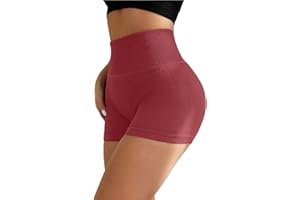 XYYYHTL Pantalones Cortos Mujer Short Deportivo Mujer Elásticas Leggins Mujer Push Up Mallas Correr Cintura Alta para Gym Fitness Yoga Pantalones cortos de gimnasio de cintura alta para mujer, sin costuras