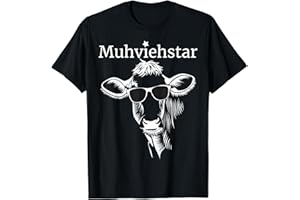 WITZIGE KUH BAUER T-SHIRTS Funny Muhviehstar Farmer Farmer Cows T-Shirt, black