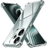 ivoler Case for Xiaomi Poco F6 5G, Transparent Anti-Shock Protective Case with Corner Bumper Cushion, Soft TPU Silicone Case