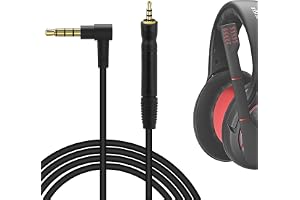 Geekria ljudkabel kompatibel med Sennheiser Game One, Game Zero, PC 373D, GSP 350/500/600, smal 2,5 mm kontakt – ersättningss