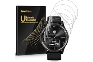 ivoler 6 Stück Schutzfolie Displayschutzfolie für Garmin Vivomove Trend/Garmin Venu 3s 41mm, 3D Vollständige Abdeckung [Wet Applied] [Anti-Kratzen] [Blasenfrei] HD TPU Weich Folie