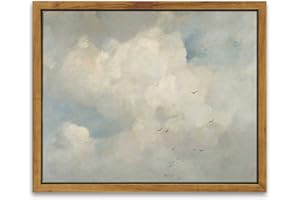 InSimSea Framed Wall Art Home Decor Classical Oil Painting Shells Fish Canvas Prints Vintage Landscape Wall Art Home Office Decor 8x10in