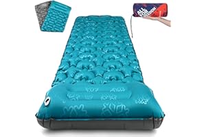AKSOUL Materassino Campeggio Gonfiabile Autogonfiabile Singolo - 10 CM Leggero Autogonfiante Compatto & Ultralight Materasso, Dormire Camping Materassini Per Trekking Tenda Escursionismo
