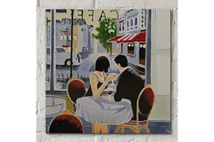 FIESTA COLLECTABLES After Hours Decorative Ceramic Picture Tile By Brent Heighton 8"x8" - Would Make A Fantastic Gift (05647)