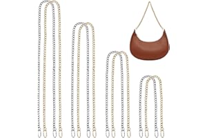 JOZMMZEOOA 8 Pièces Chaine Sac à Main,Or Argent Chaine Sac à Main 120/80/60/40 CM Bag Chain Metal Pièce de Remplacement Bandoulière Anse,pour Sac à Main Crochet Sangle Sac Bandouliere