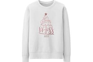 PURPLE PRINT HOUSE Womens Last Christmas As A Miss 2024 Sweatshirt Christmas Wedding Gift Her Jumper Bride To Be In 2025 Unisex