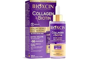 Bioxcin Kollagen & Biotin Anti-Håravfall Hårserum 100 ml, Extra Volym & Fyllighet - För Tunt, Svagt Hår, Stärkande Hårtillväxtcentrum
