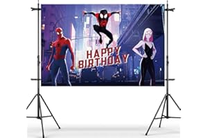 Spiderman Fotohintergrund,Wopin- Spiderman Geburtstagsdeko Hintergrund, für Kindergeburtstag Deko,Baby Shower,Superhelden Party Dekoration (150 * 100Cm)