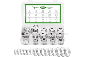 260 stycken rostfritt stål brickset, rostfritt stål brickor set, karosseribrickor, platta brickor sortiment för skruvar (M3 M