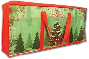 SUL Christmas wrapping Paper Holder storage bag with internal pockets ideal for Gift Wrap Organiser for Bows Tags & Ribbon storage gift wrap package Christmas decoration bag (1)